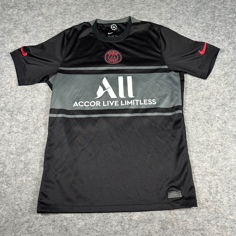 Nike Mens Black PSG Messi 30 Soccer Jersey Medium